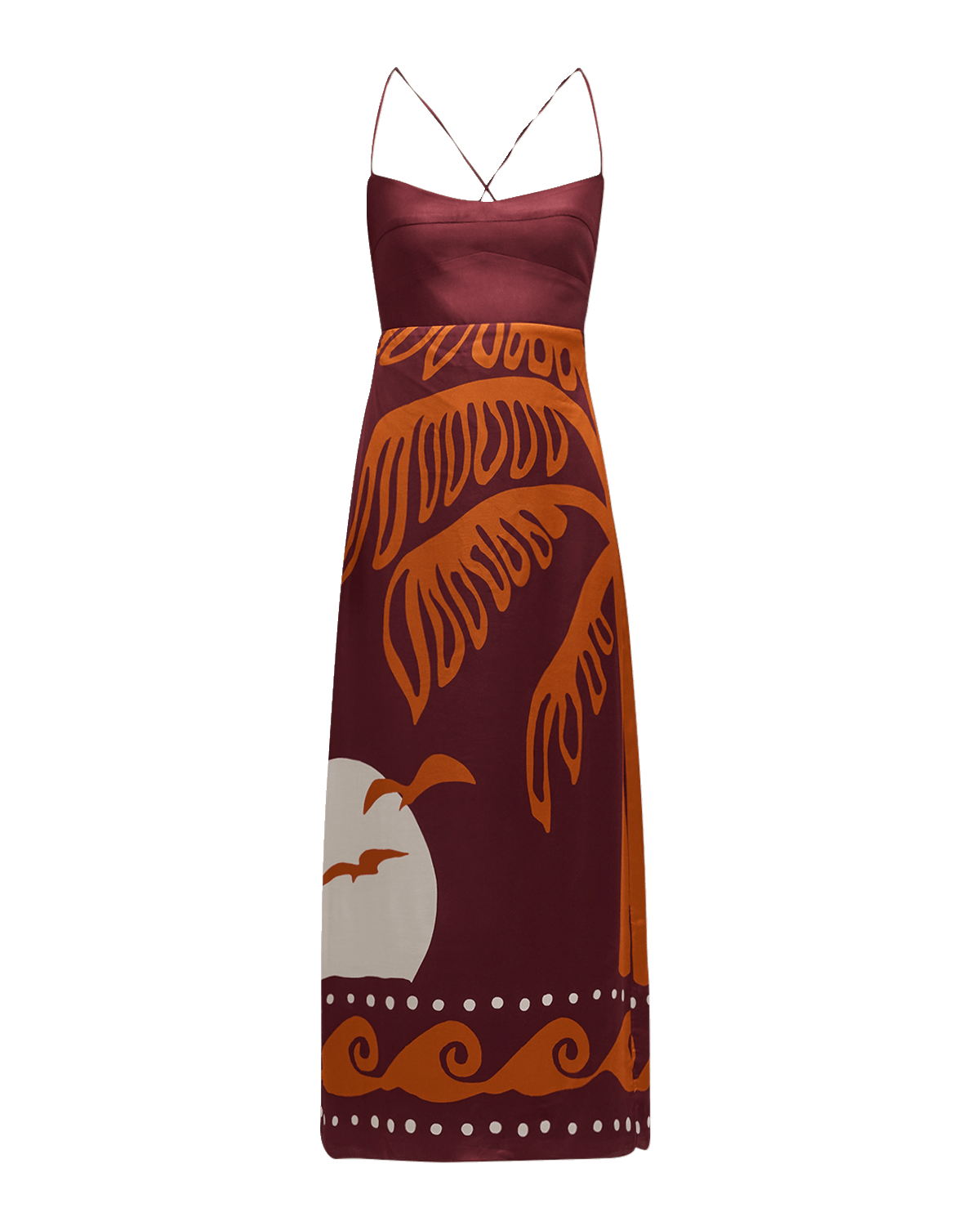 Cala de la Cruz Abrego Long Stappy Tie-Back Dress
