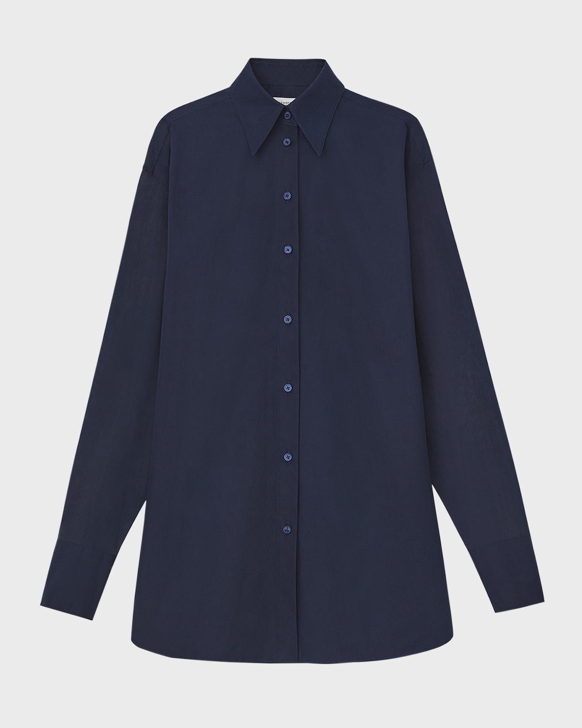Lafayette 148 New York Oversized Button-Down Cotton Poplin Shirt