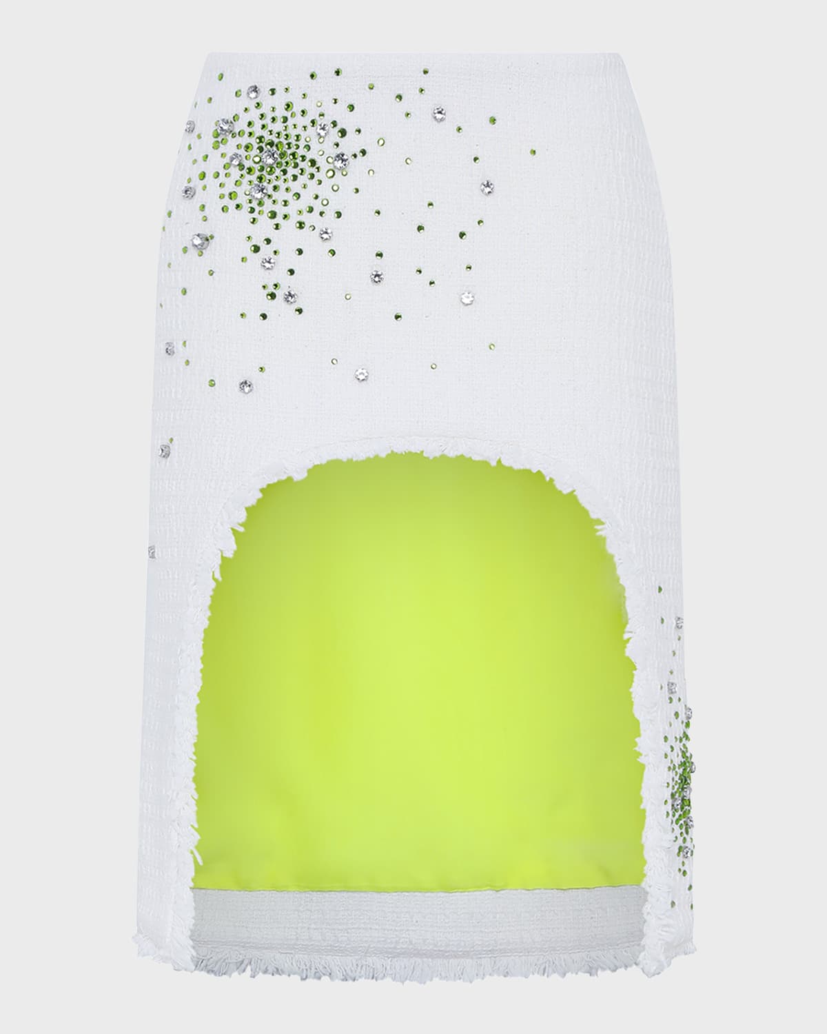 Des Phemmes Embroidered High-Low Boucle Skirt