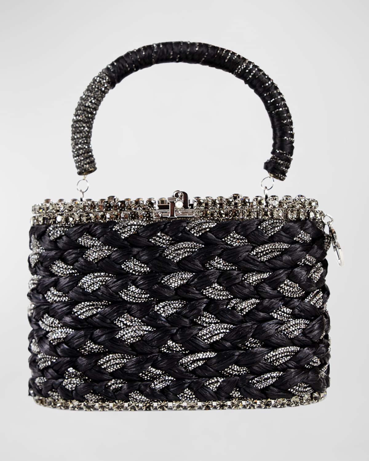 Rosantica Holli Lula Crystal Braided Top-Handle Bag