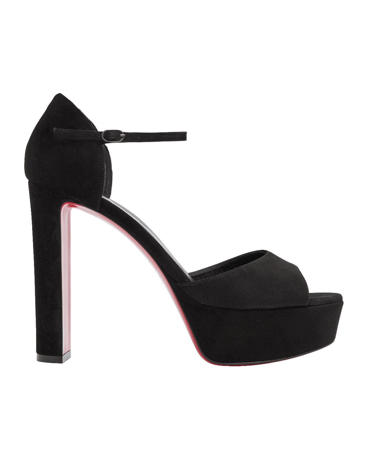 Christian Louboutin Sandaloo Suede Red Sole Platform Sandals