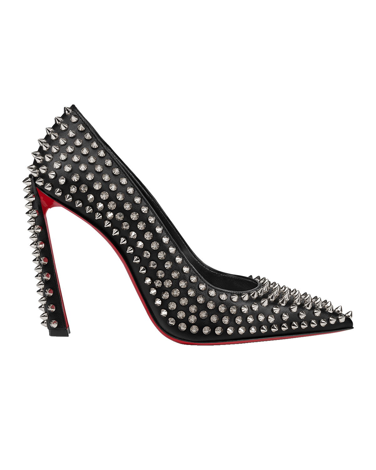 Christian Louboutin Condora Leather Spikes Red Sole Pumps