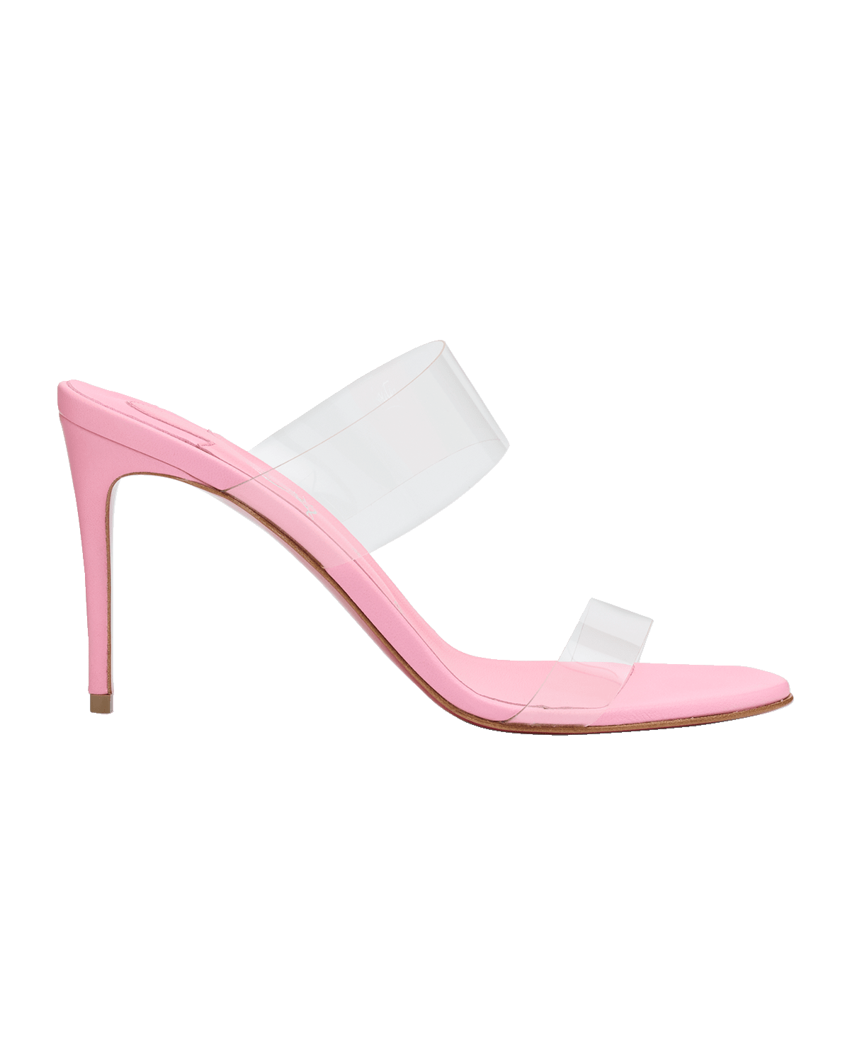 Christian Louboutin Just Nothing Clear Red Sole Slide Sandals