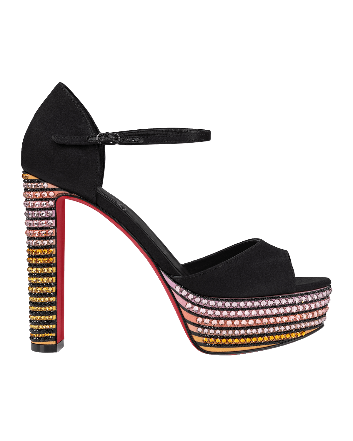 Christian Louboutin Sandaloo Strass Red Sole Platform Sandals