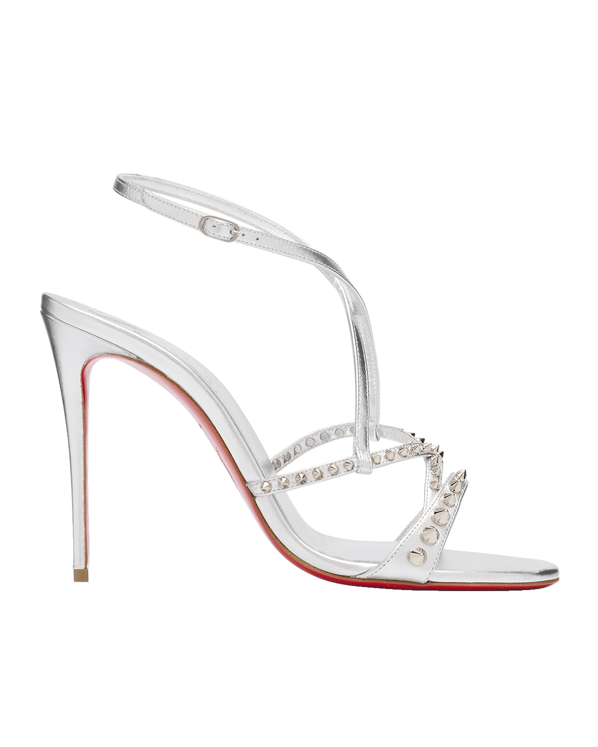 Christian Louboutin Metallic Spikes Red Sole Sandals