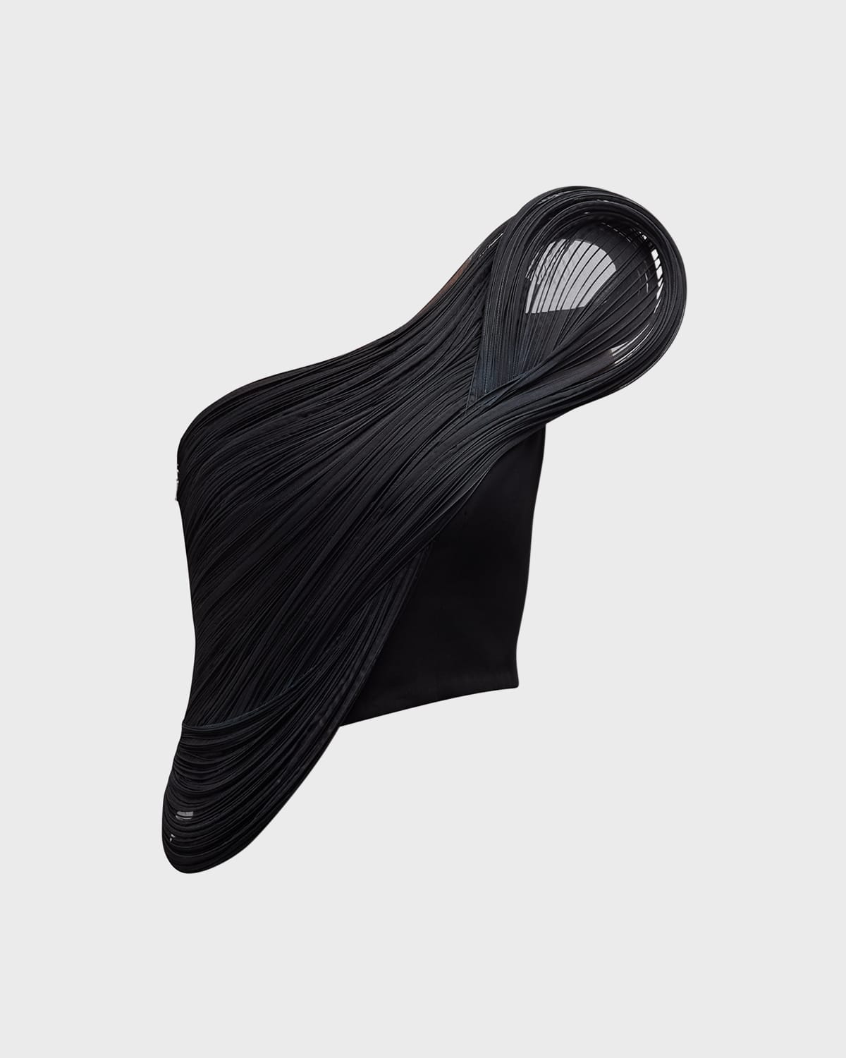 Gaurav Gupta Sculpted Wave One-Shoulder Crop Top