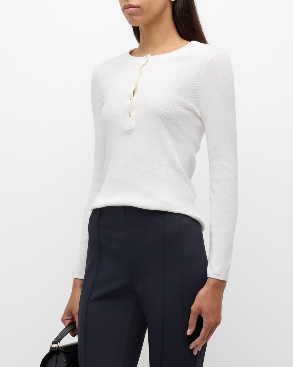 Enza Costa Linen Knit Henley