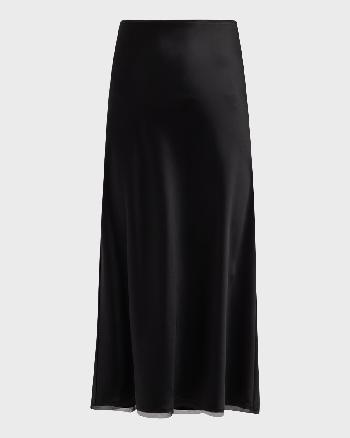 La Ligne Satin Bias-Cut Slip Skirt
