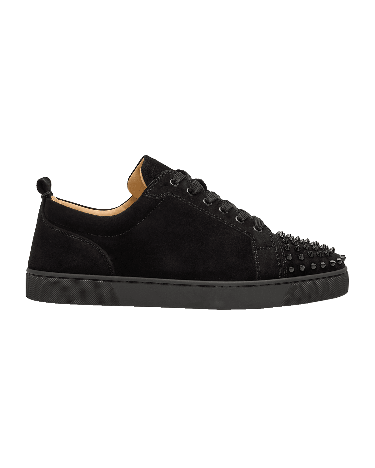 Christian Louboutin Men's Louis Junior Spikes Leather Low-Top Sneakers
