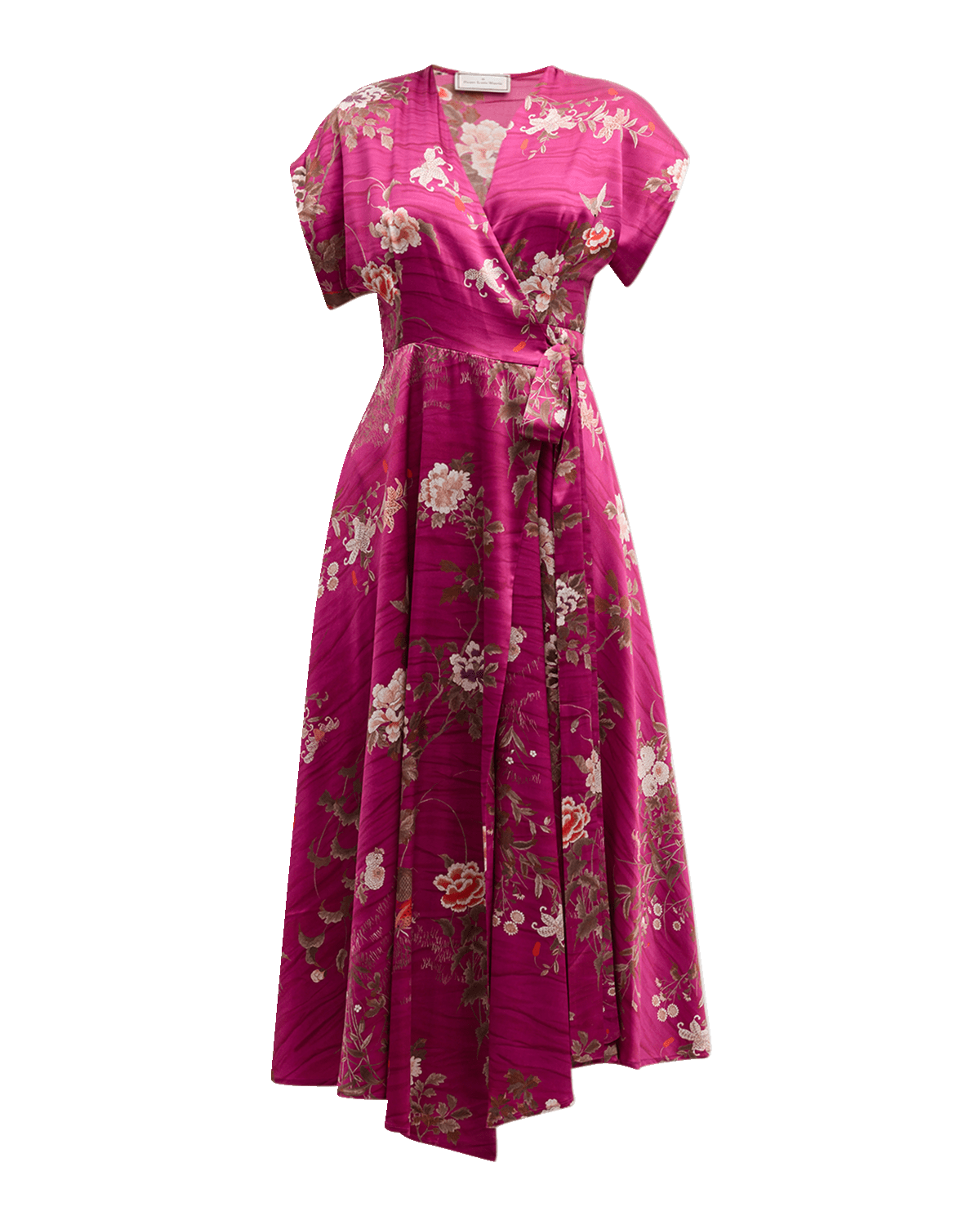 Pierre-Louis Mascia Floral-Print Silk Midi Wrap Dress