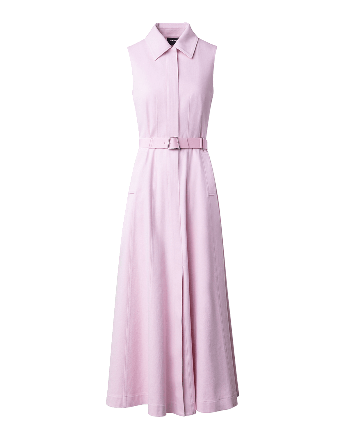 Akris Cotton Denim Midi Shirtdress with Sporty Belt