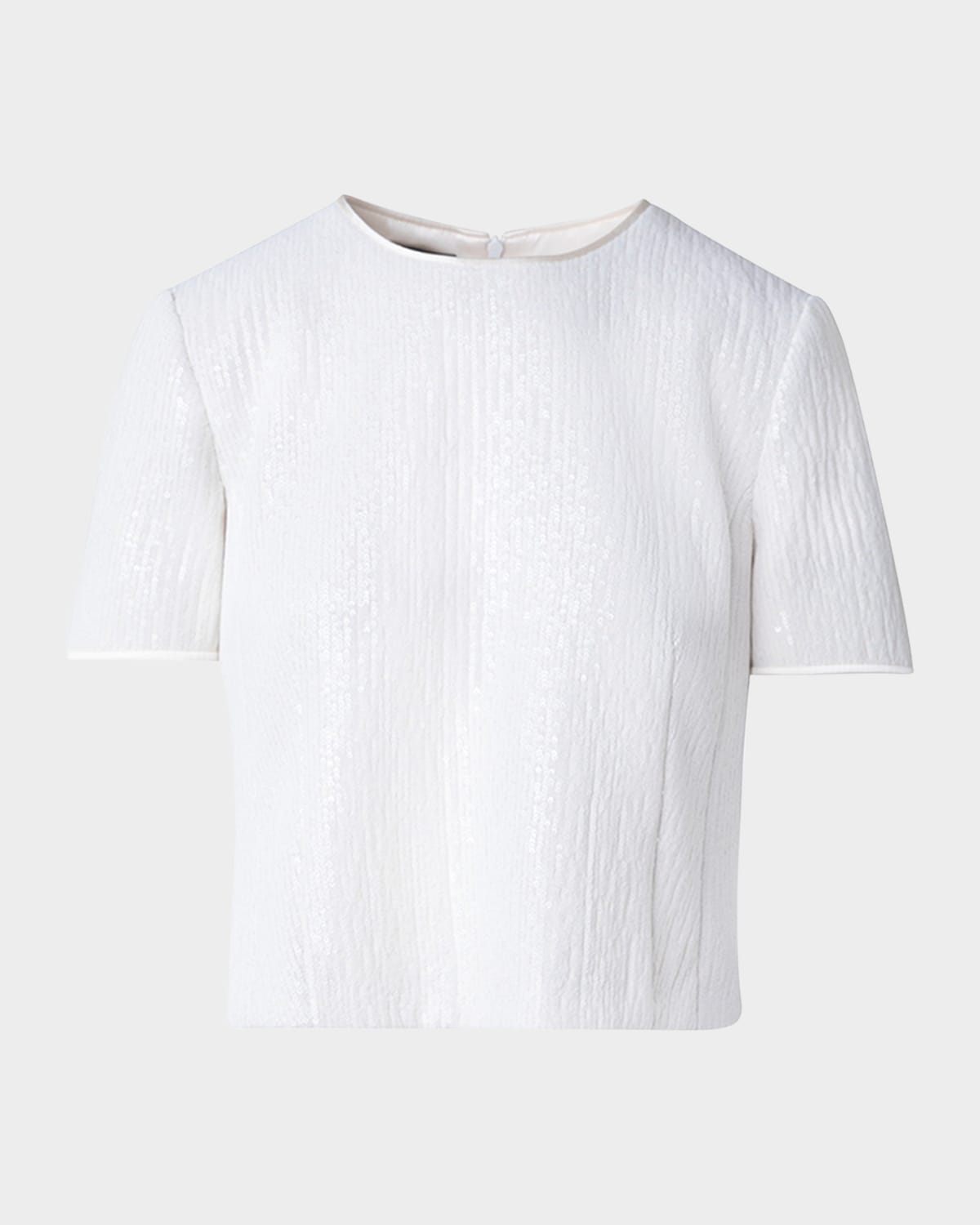 Akris Silk Chiffon Sequin Top