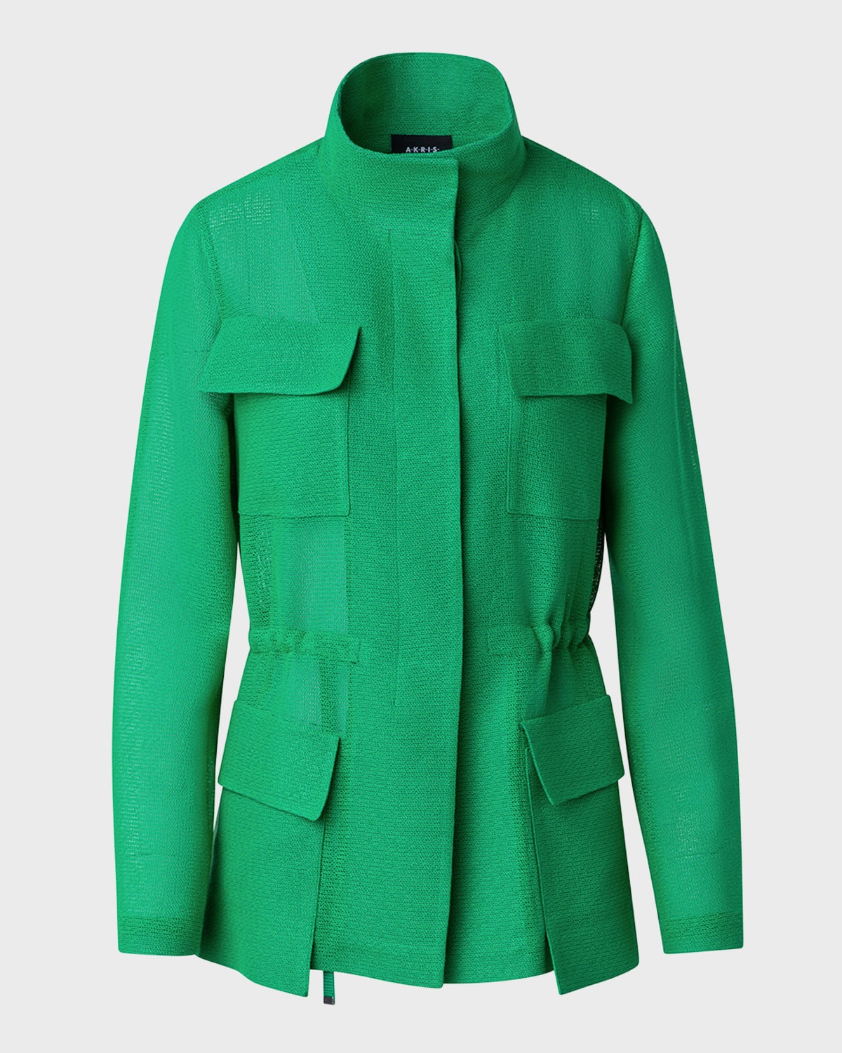 Akris Chianti Drawstring-Waist Knit Jacket