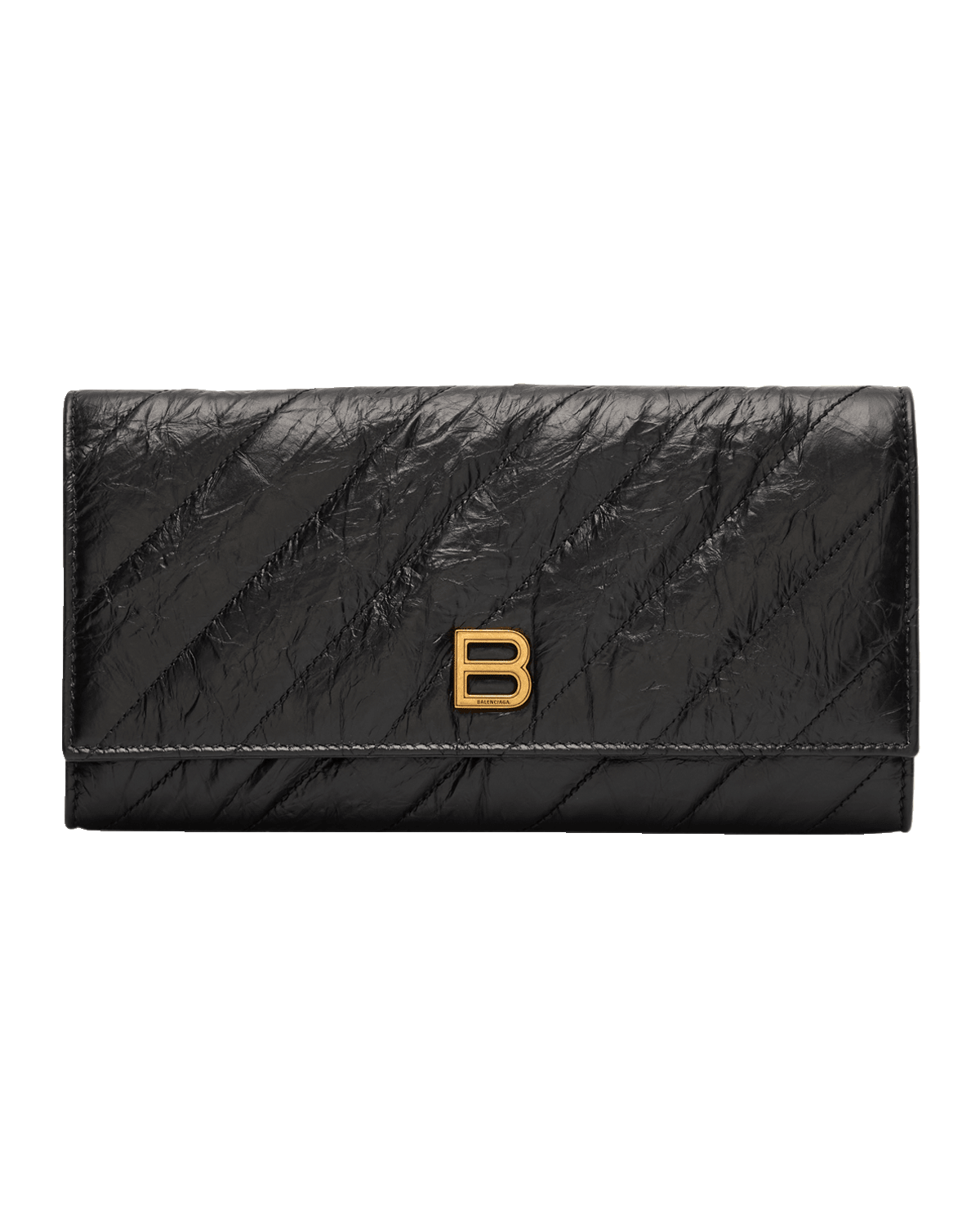 Balenciaga Crush Quilted Wallet on Chain