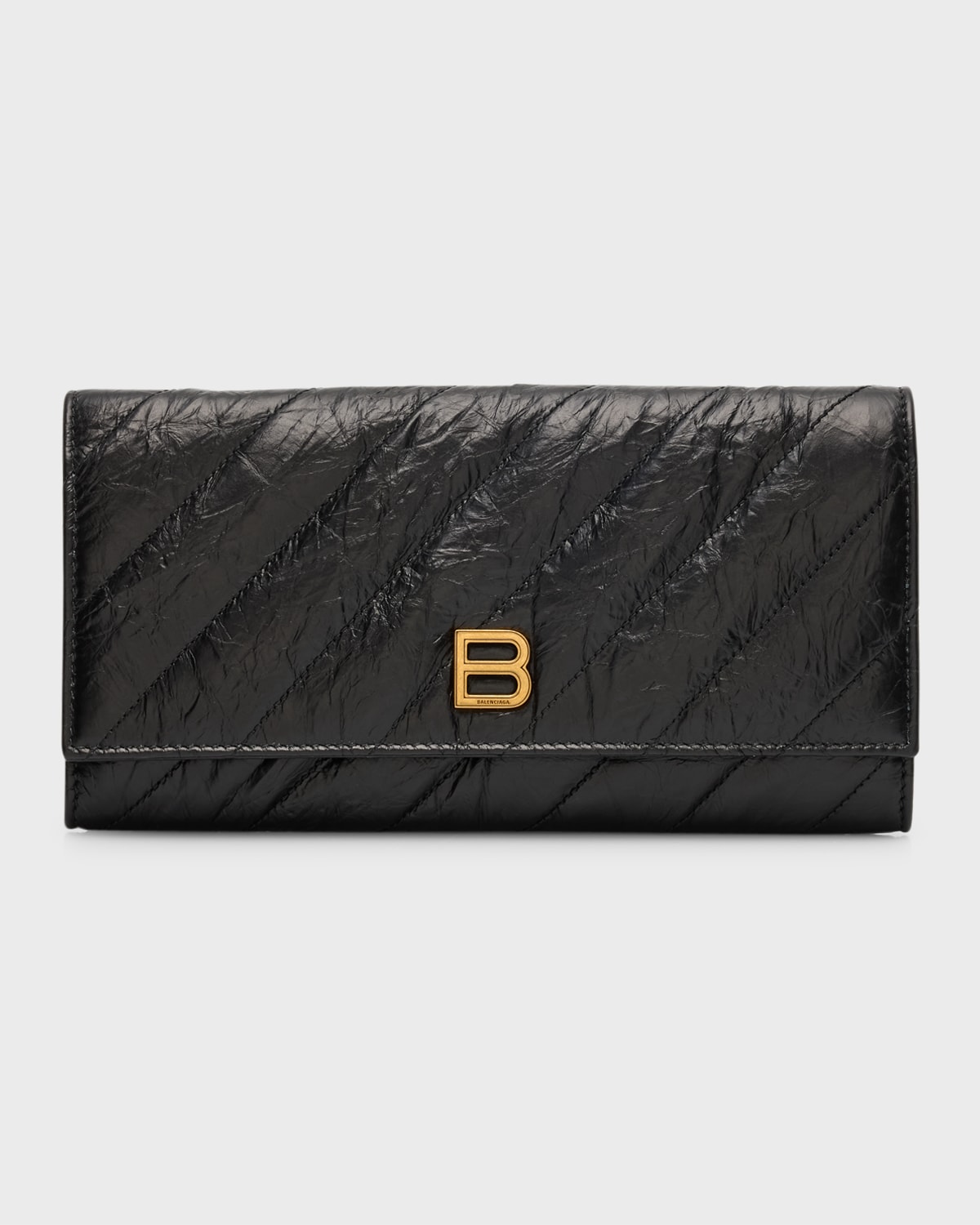 Balenciaga Crush Quilted Wallet on Chain