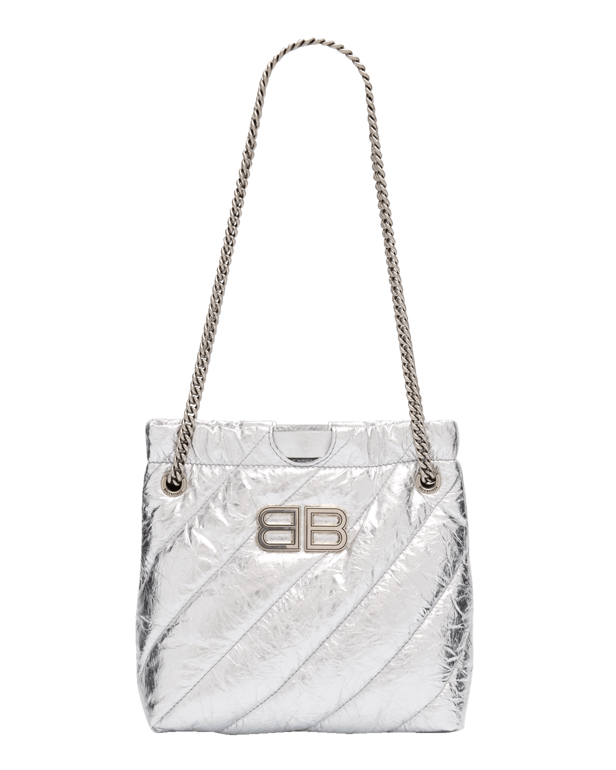 Balenciaga Crush XS Metallic Quilted Tote Bag