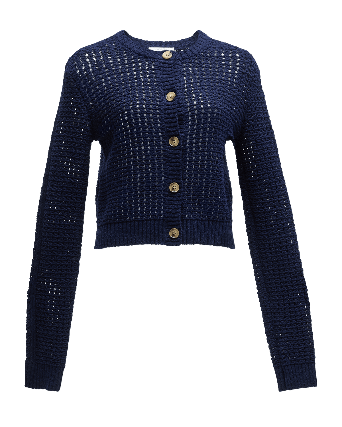 FRAME Cropped Tape-Yarn Cardigan