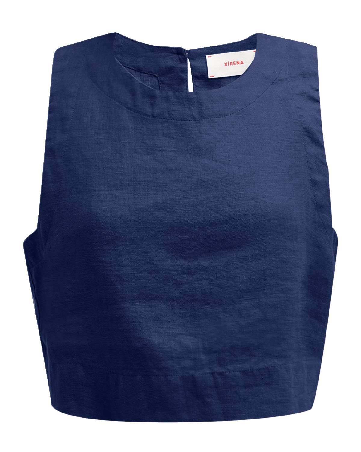 Xirena Robbie Sleeveless Linen Crop Top