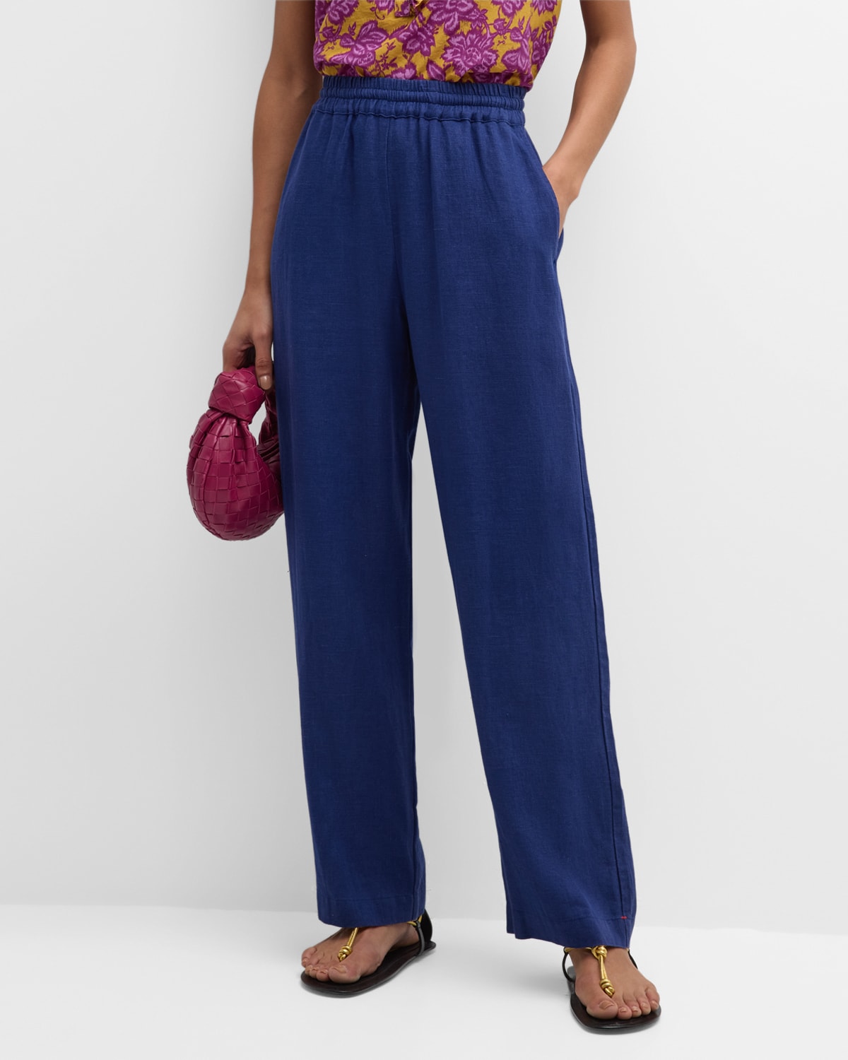 Xirena Atticus Straight-Leg Linen Pants