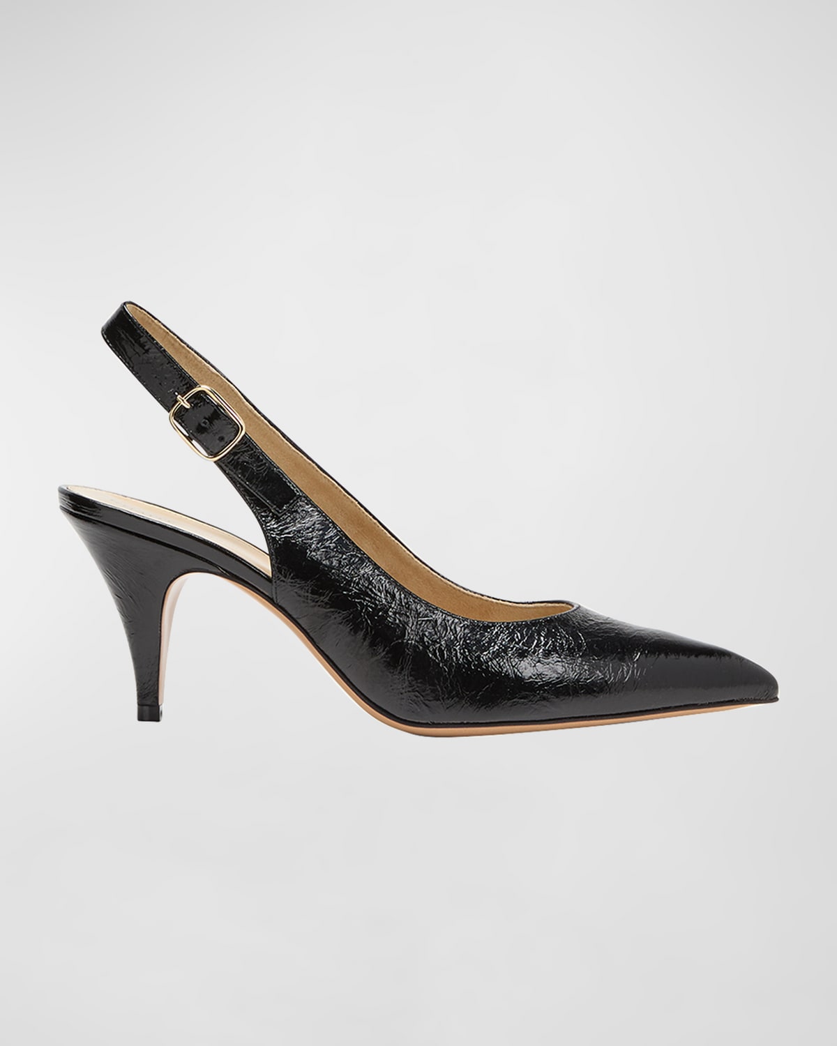 Khaite River Leather Slingback Pumps