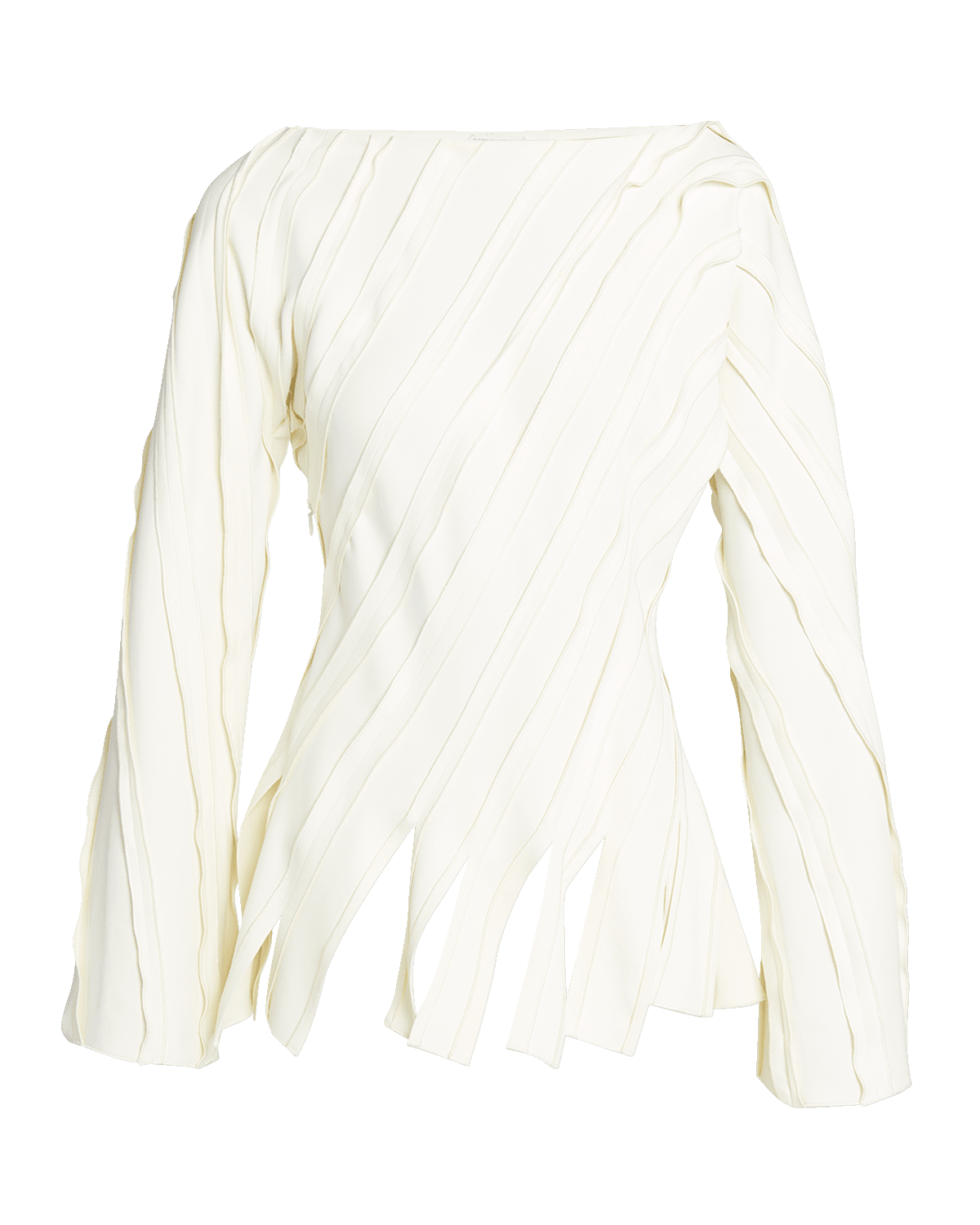 Bottega Veneta Fluid Stretch Striped Cutaway Top