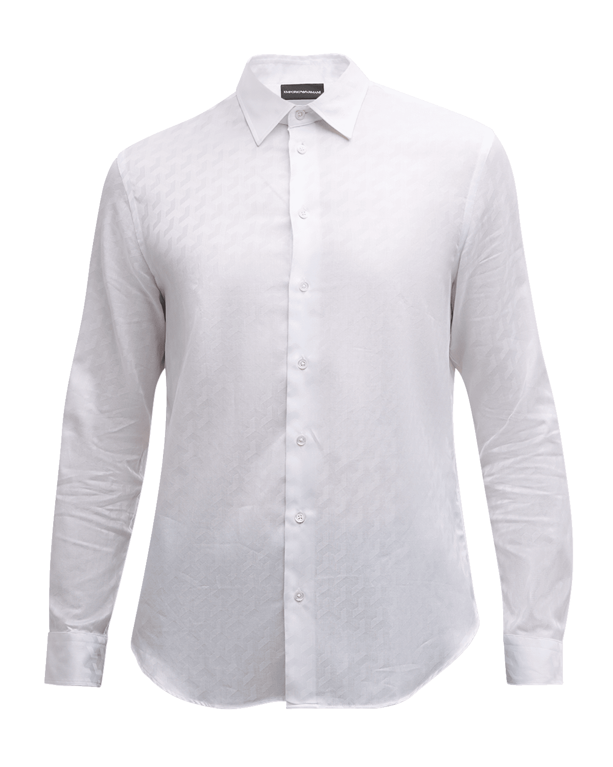 Emporio Armani Men's Cotton Jacquard Sport Shirt
