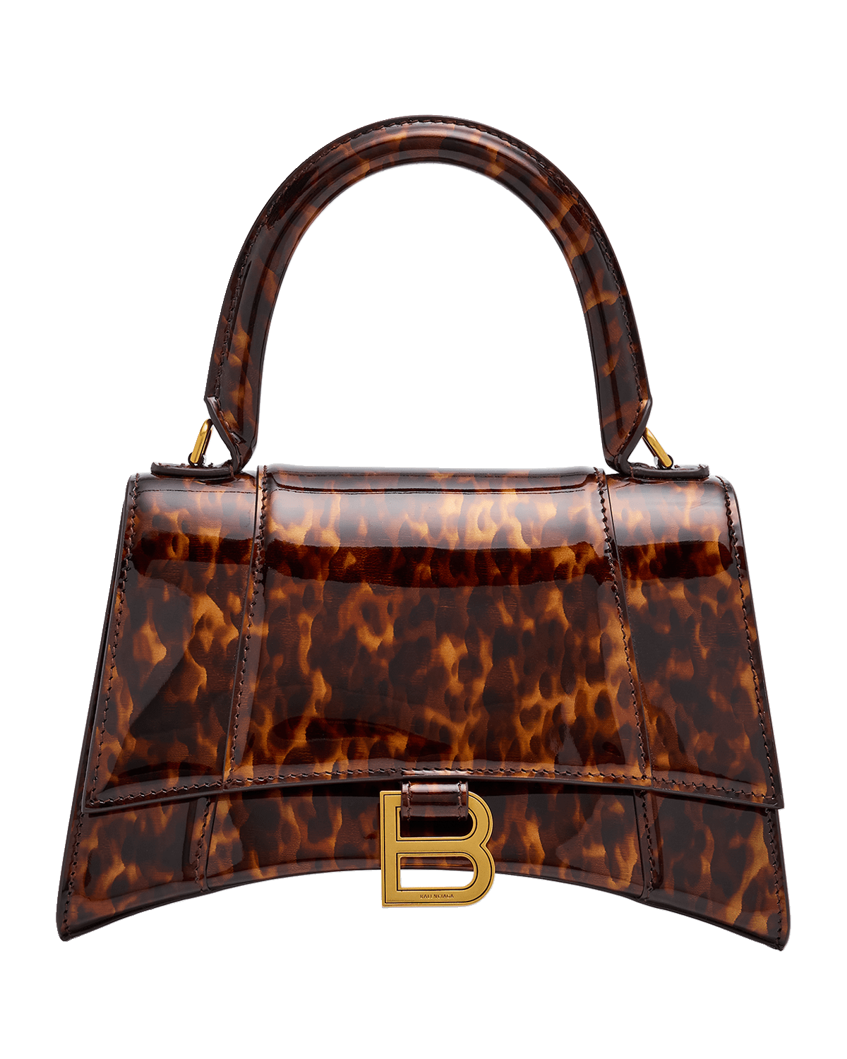 Balenciaga Hourglass Small Shell-Print Bag