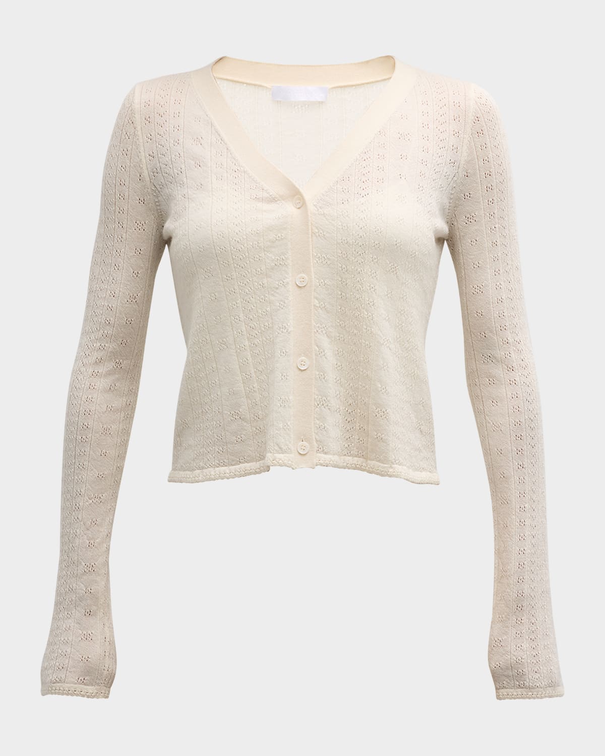 Sablyn Vincent Pointelle Knit Cashmere Cardigan