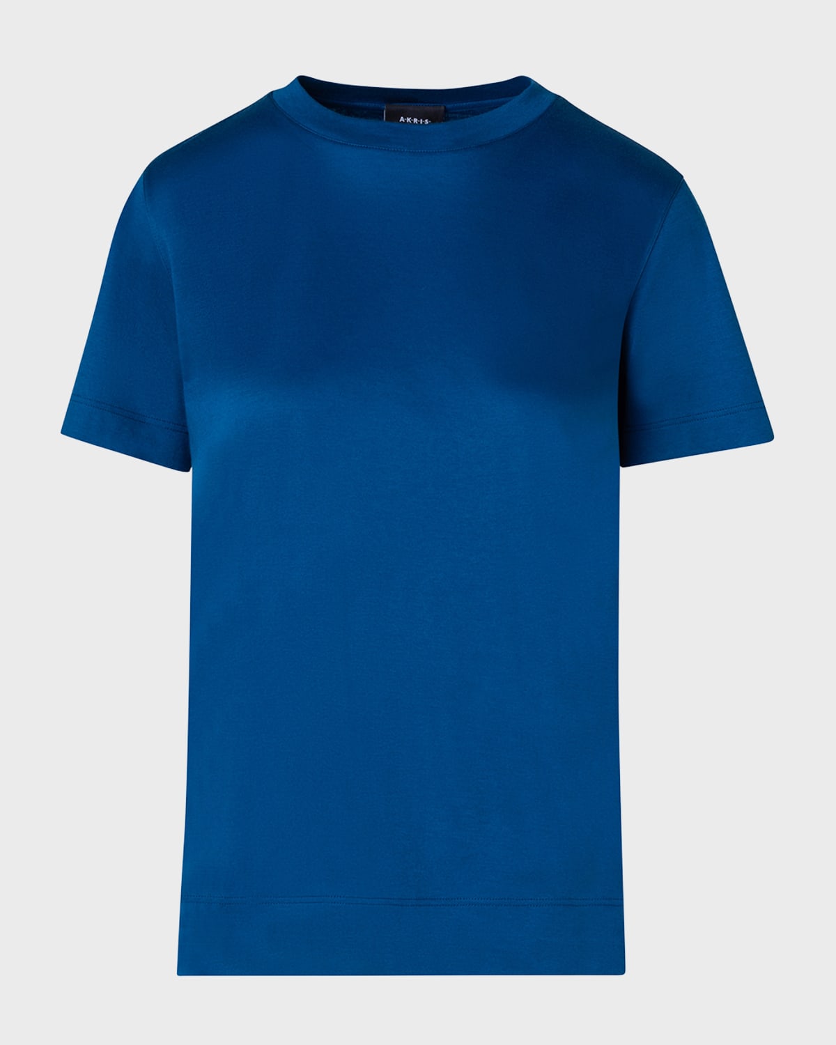Akris Crewneck Short-Sleeve Volume Cotton Jersey T-Shirt