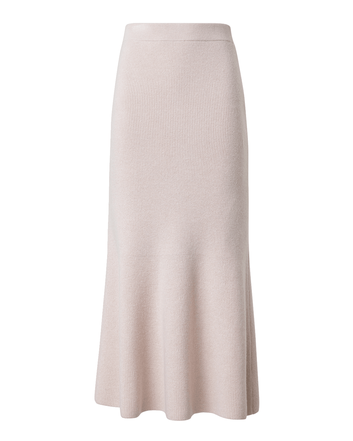 Akris Ribbed Cashmere Godet Midi Skirt