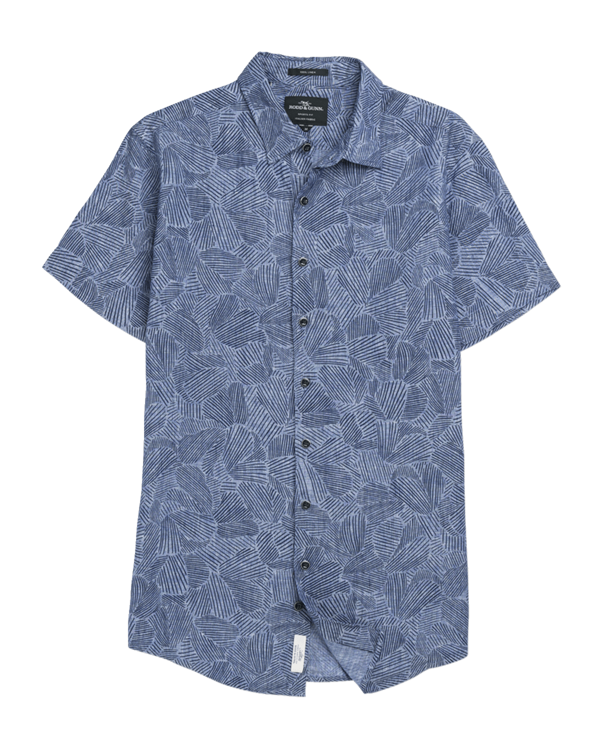 Rodd & Gunn Men's Ellerby Linen Geometric-Print Short-Sleeve Shirt