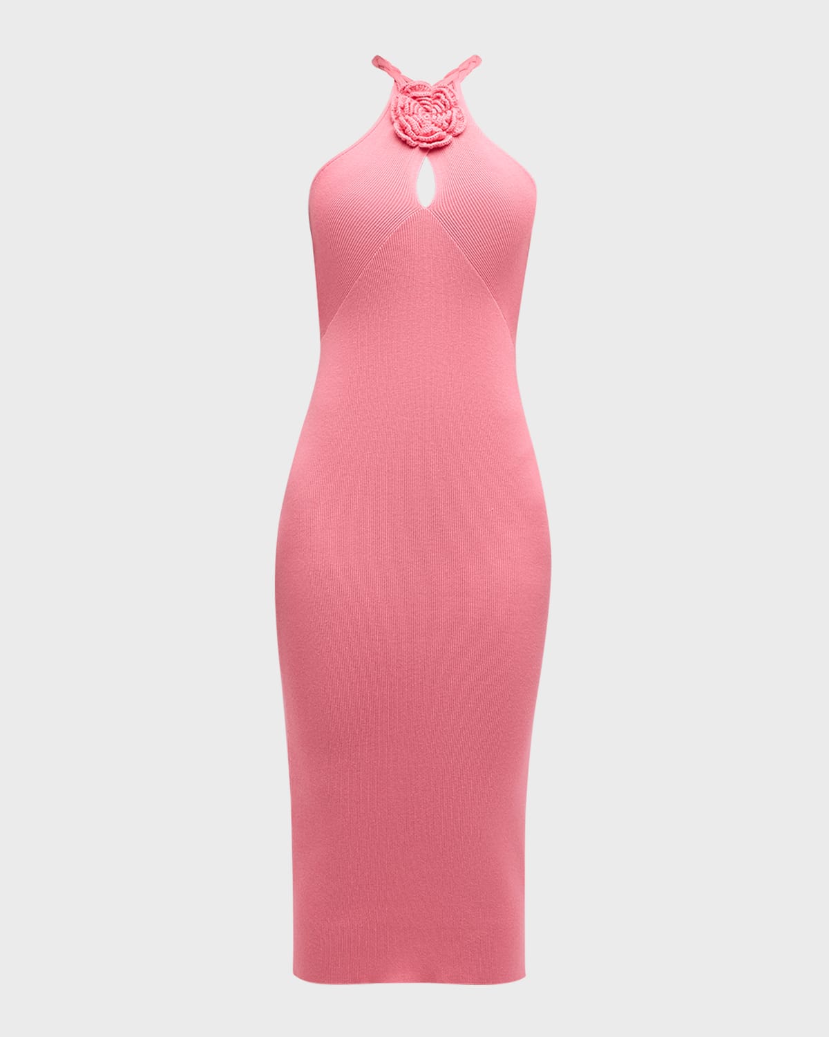 Le Superbe Eve Flower Halter Midi Dress