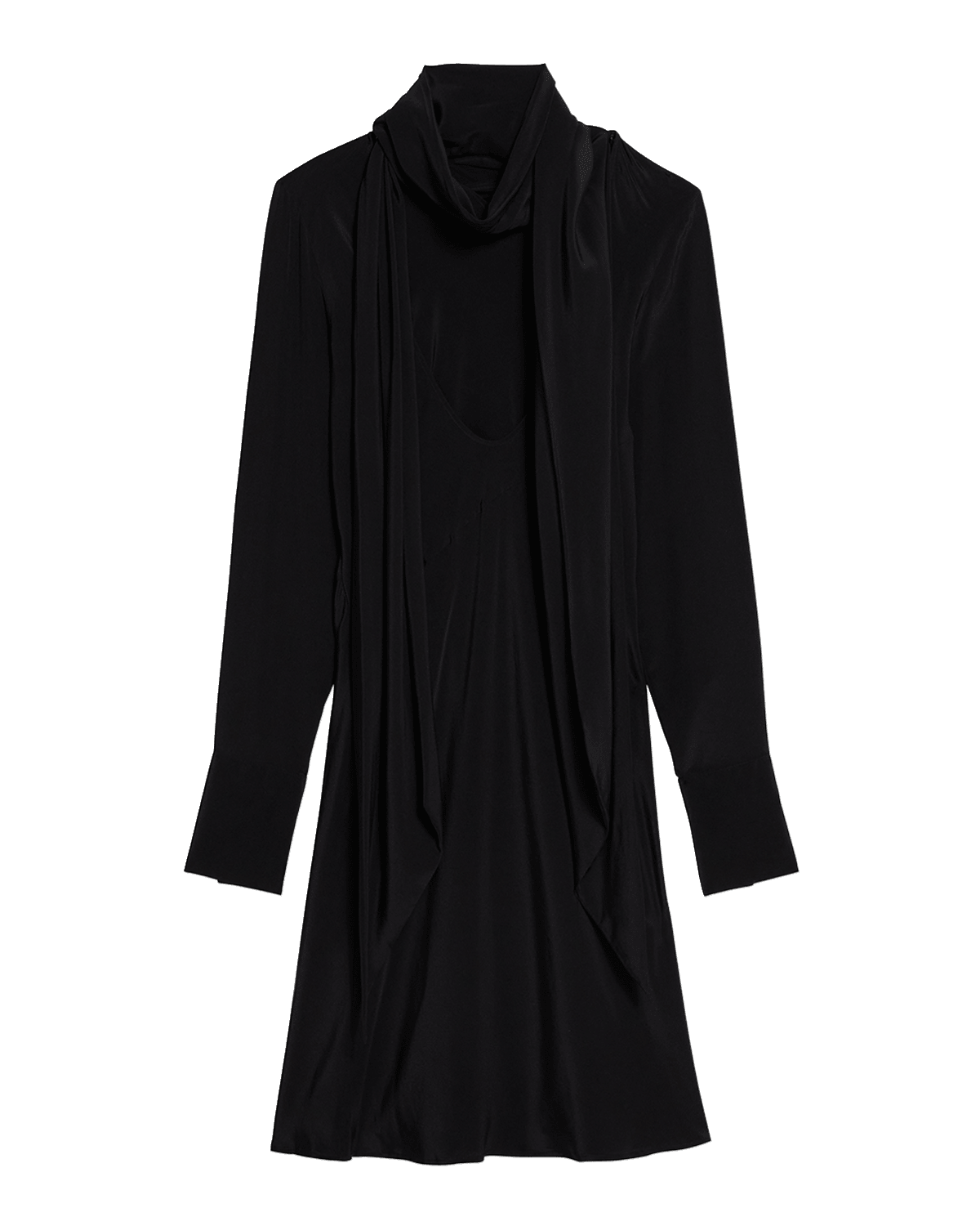 Helmut Lang Long-Sleeve Scarf Dress