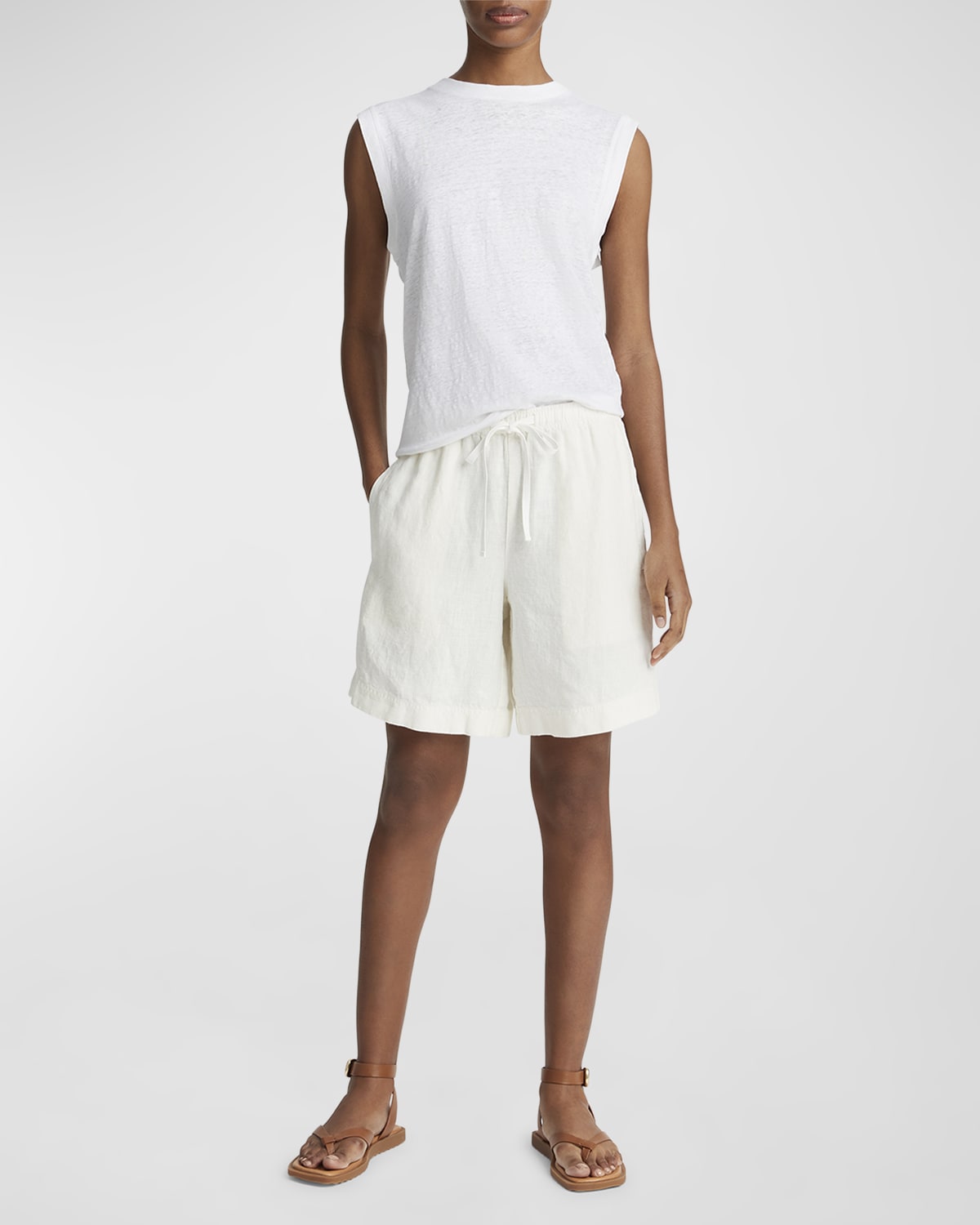 Vince Relaxed Hemp Drawstring Shorts