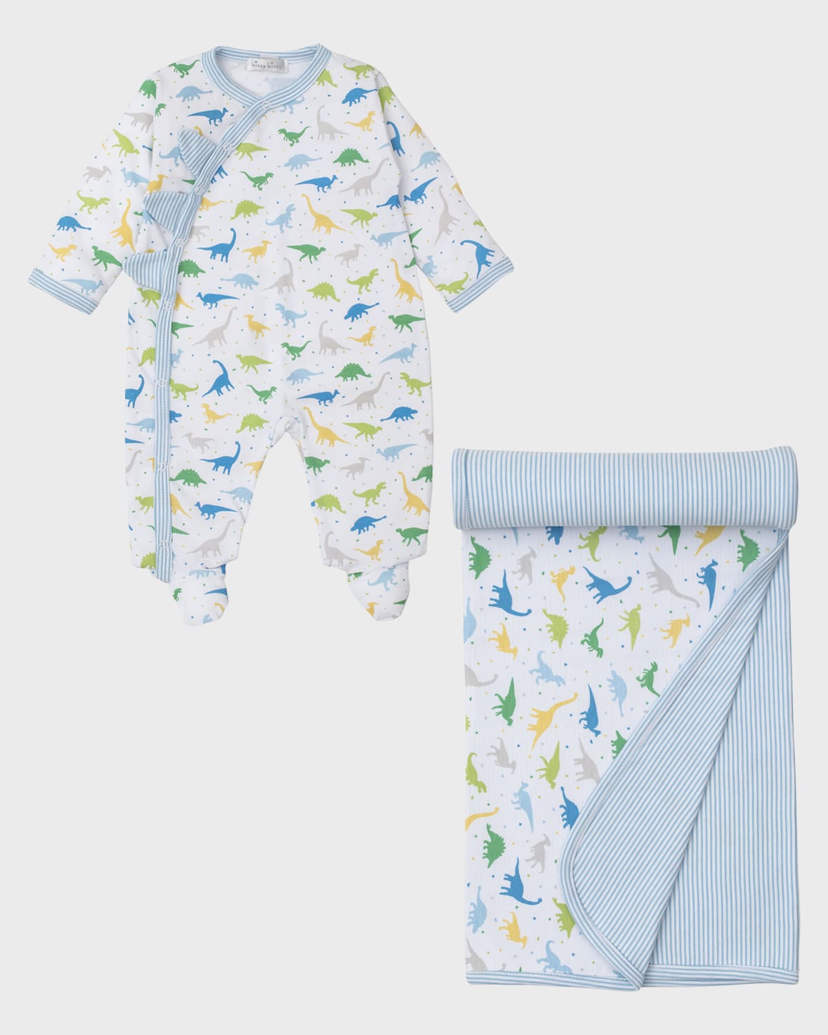 Kissy Kissy Boy's Dinosaurs Galore Footie and Blanket Set, Size Newborn-6M