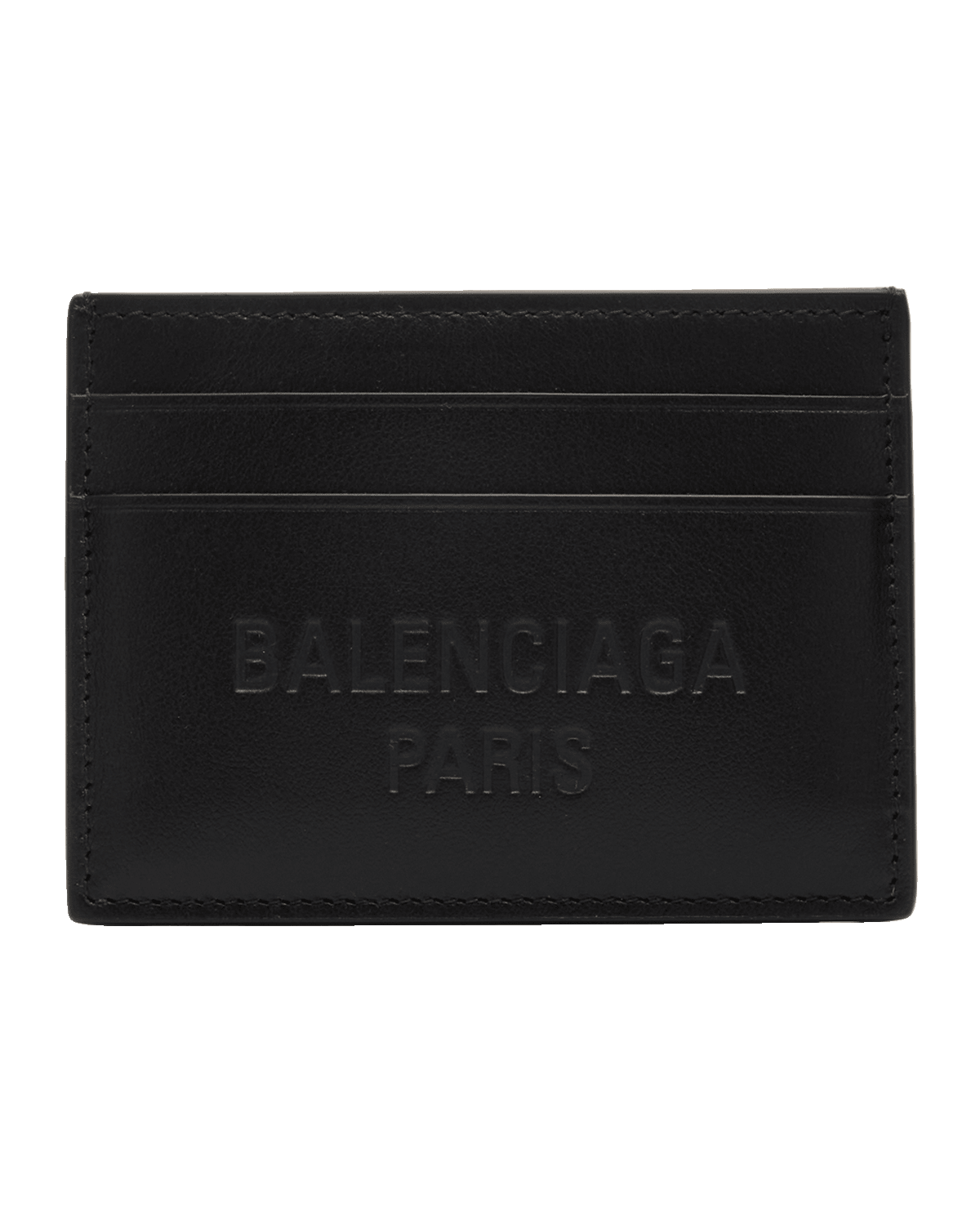 Balenciaga Men's Duty Free Embossed Logo Leather Card Holder