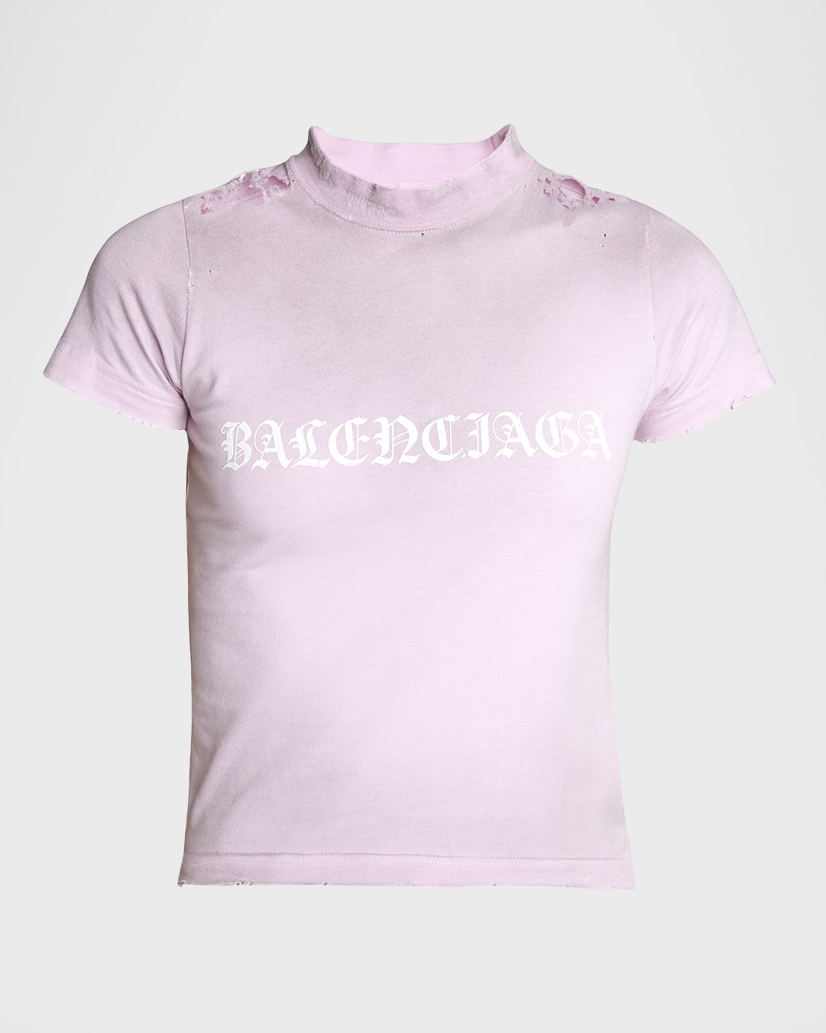 Balenciaga Gothic Type Shrunk T-Shirt Bodycon Fit