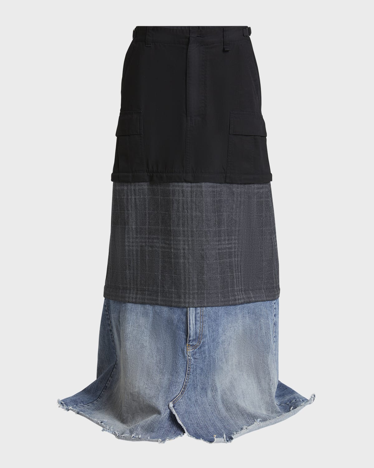 Balenciaga Maxi Layered Cargo Skirt