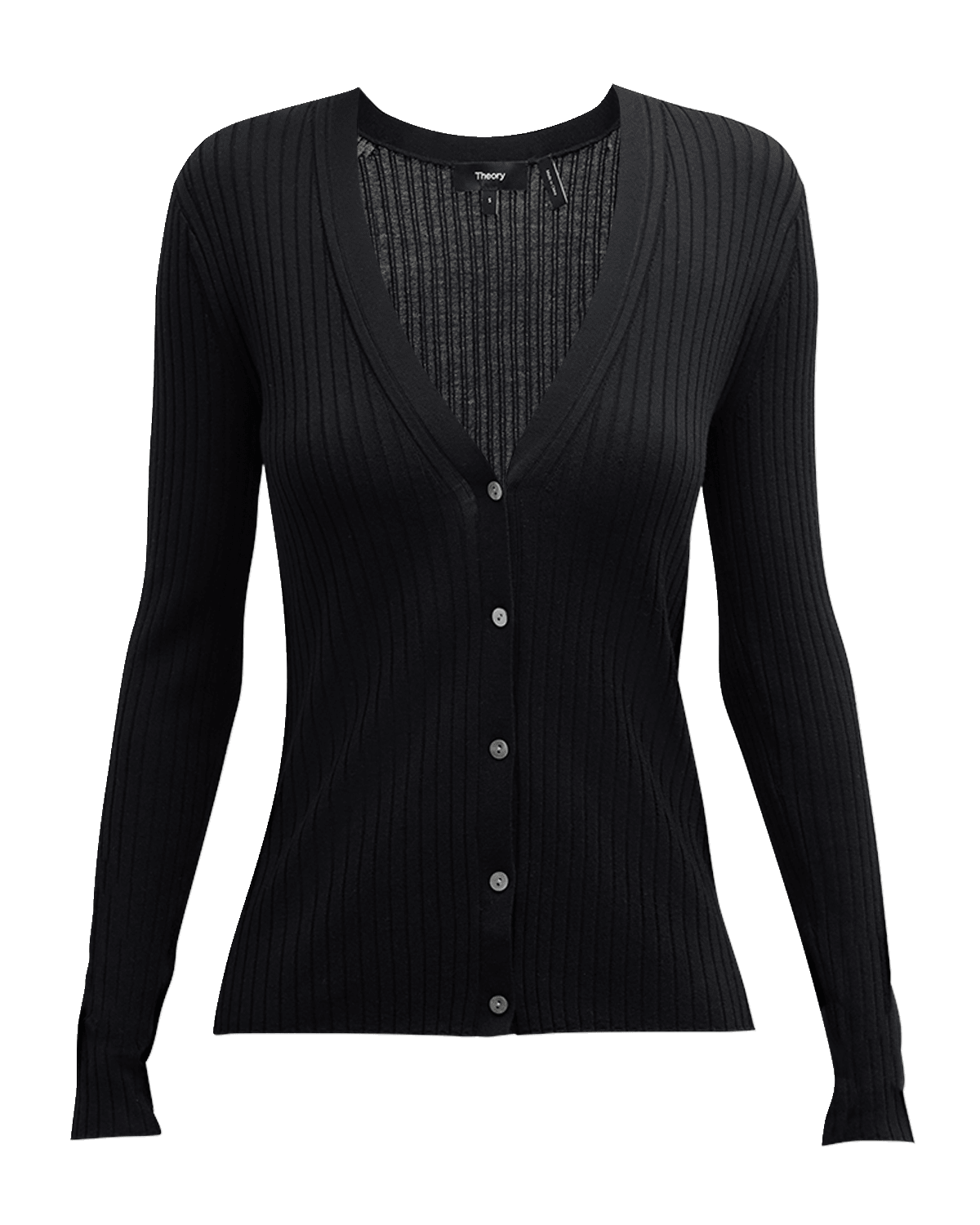 Theory Regal Merino Wool Wide-Rib Cardigan