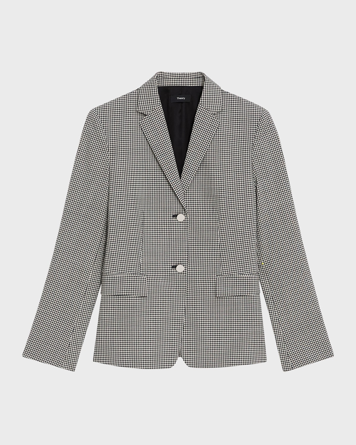 Theory Virgin Wool Check Slim Blazer