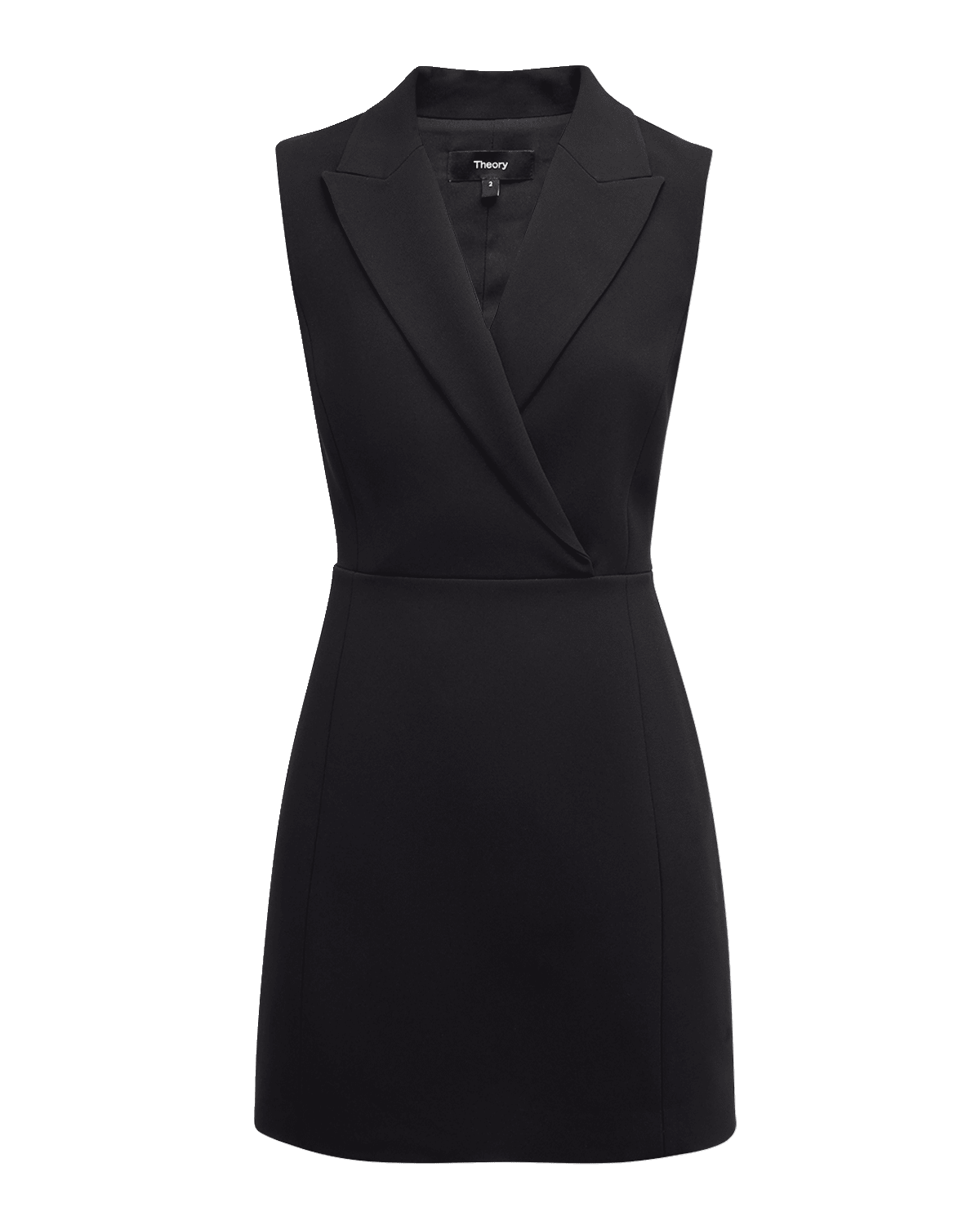 Theory Admiral Crepe Sleeveless Blazer Mini Dress