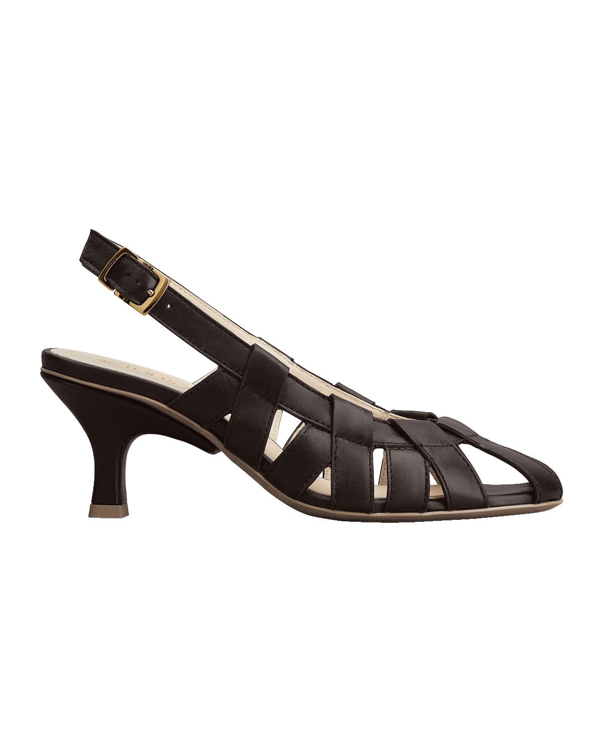 Tod's Caged Leather Slingback Pumps