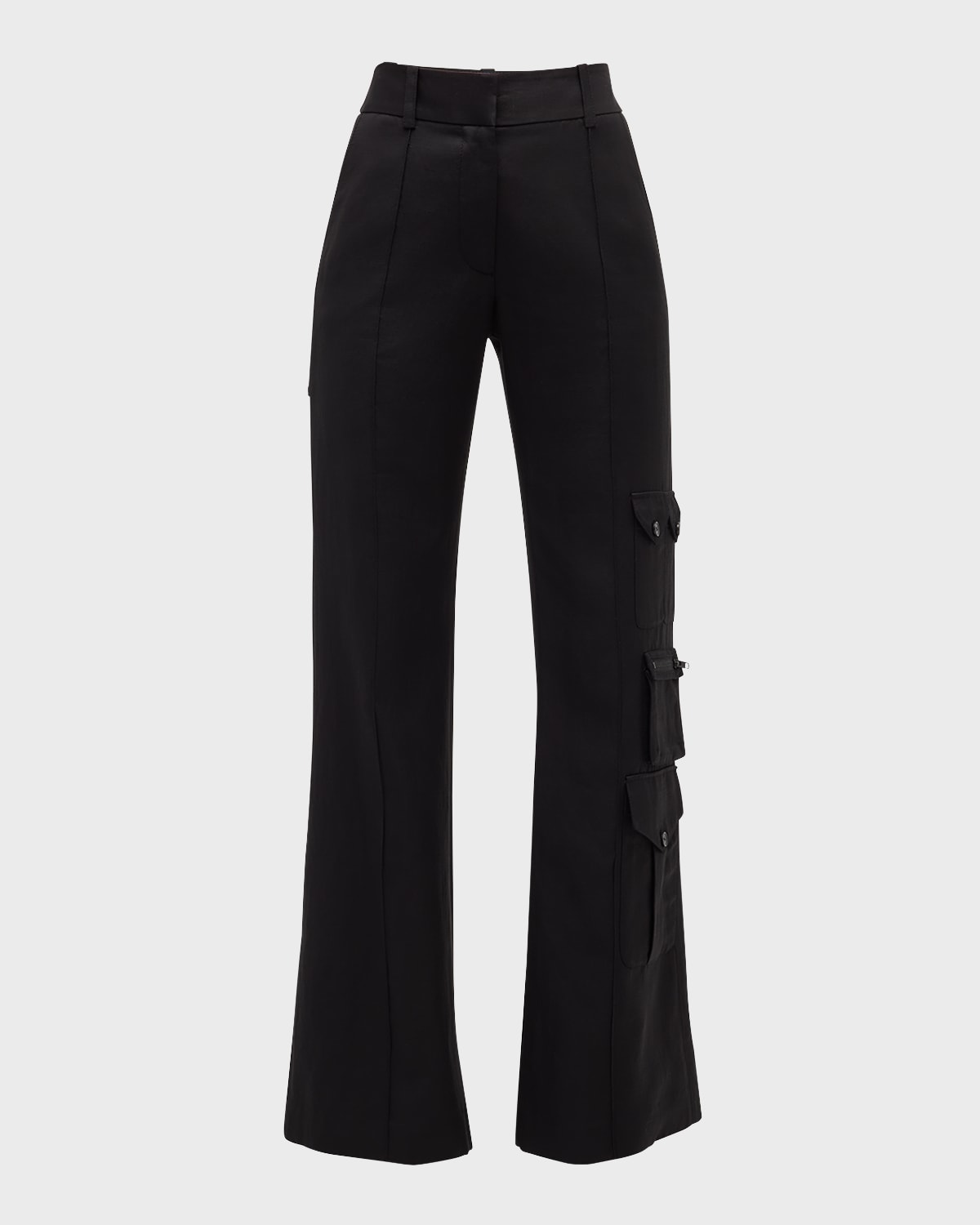 Smythe Viscose Linen Wide-Leg Cargo Trousers
