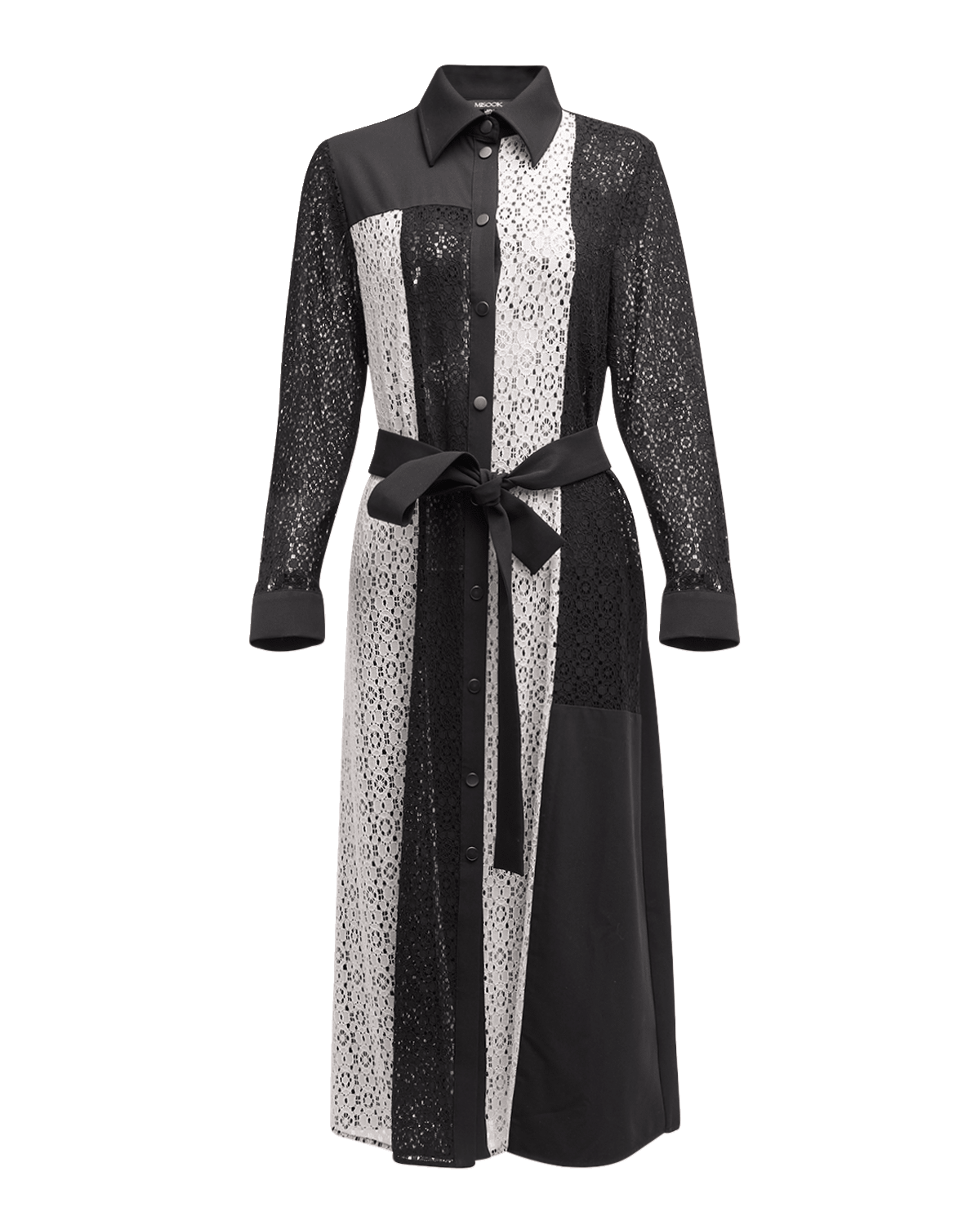 Misook Tailored Colorblock Woven Lace Topper