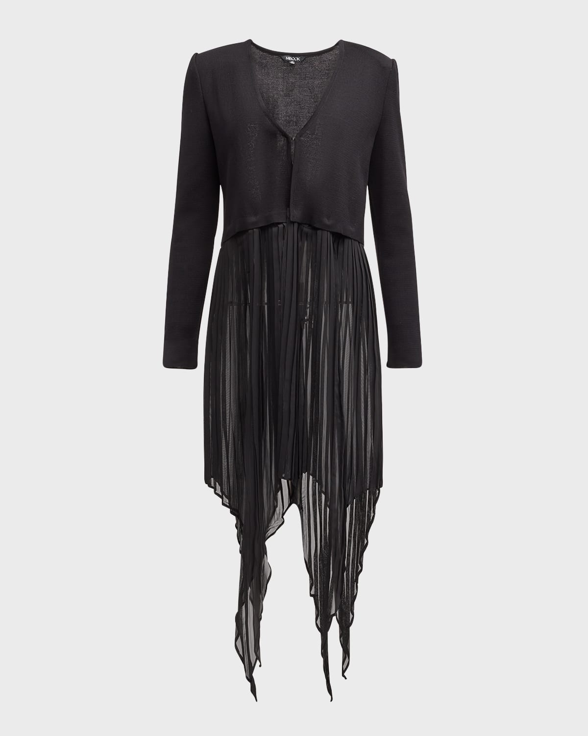Misook Removable Fringe Knit Jacket