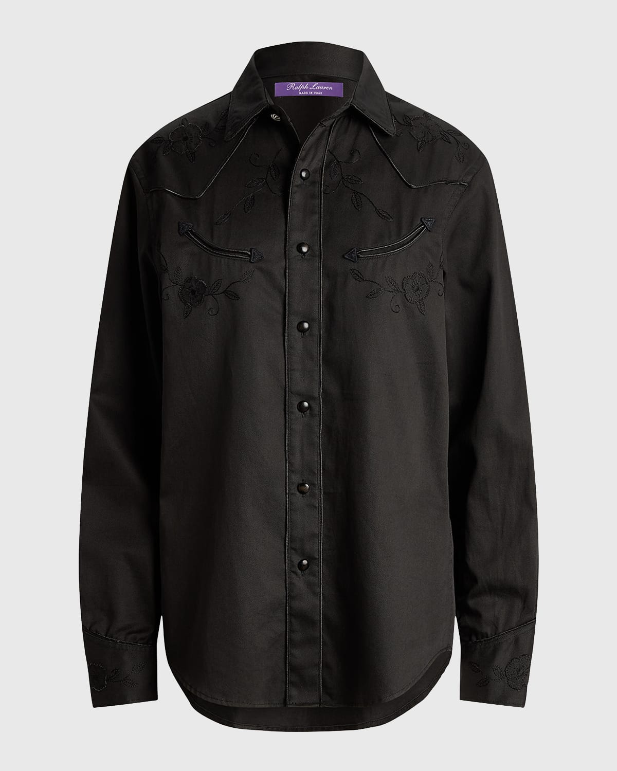 Ralph Lauren Collection Corrine Cotton Poplin Western Shirt