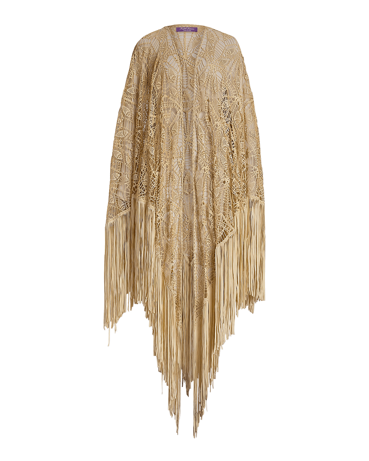 Ralph Lauren Collection Annisten Fringe-Trim Lambskin Shawl