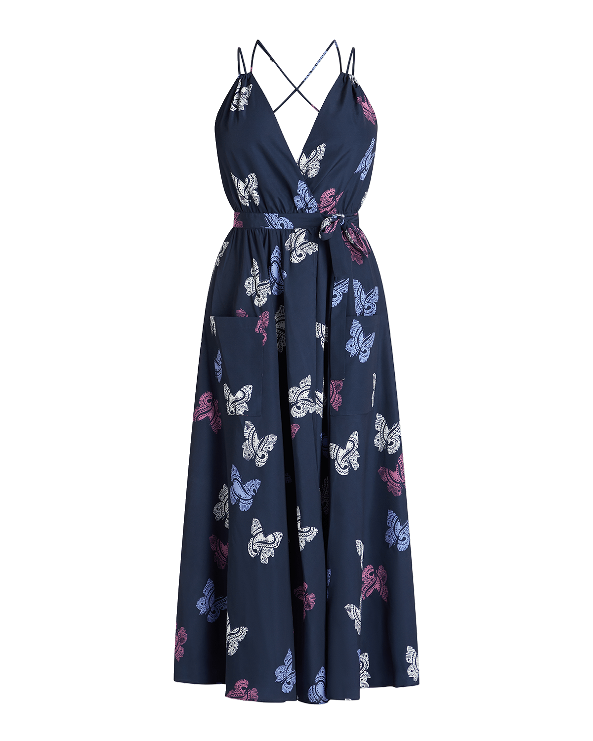 VALIMARE Amelia Butterfly Wrap Maxi Dress