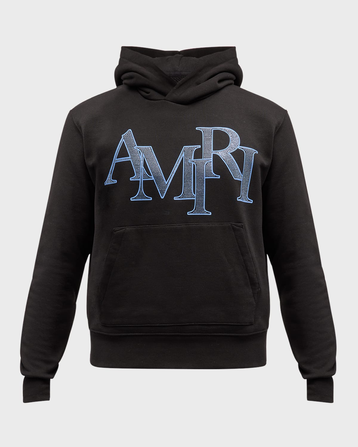 Amiri Men's Crystal Staggered Logo Hoodie