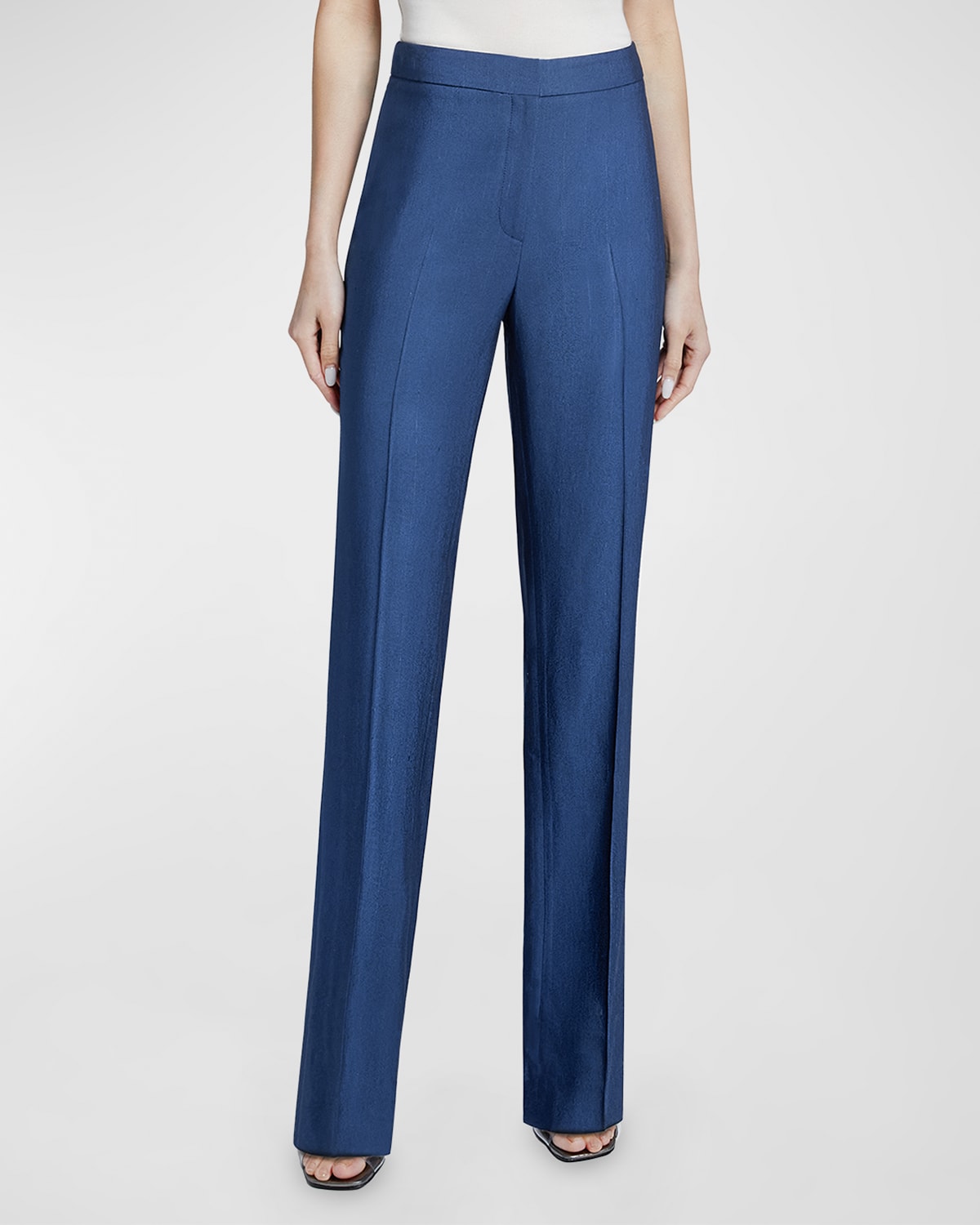 Santorelli Amara Straight-Leg Twill Pants